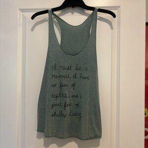 American Apparel Teal Mermaid Razorback Tank Top